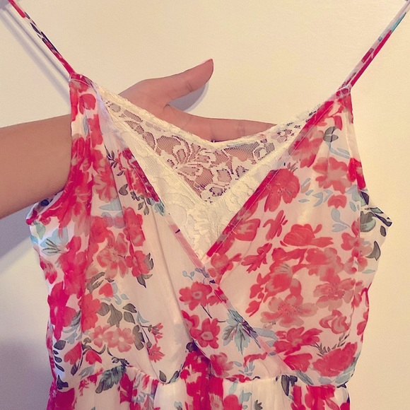 VERO MODA Strappy red floral wrap dress - Picture 4 of 5